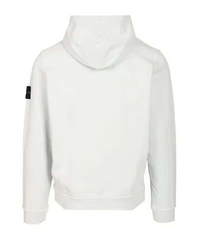 Stone Island Organic Cotton Hoodie In White