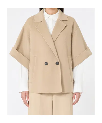 Weekend Max Mara Short Wool Broadcloth Coat