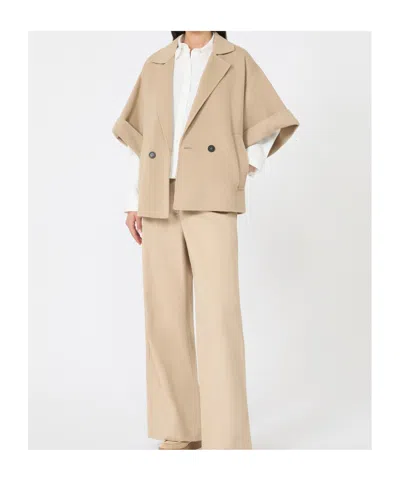 Weekend Max Mara Short Wool Broadcloth Coat