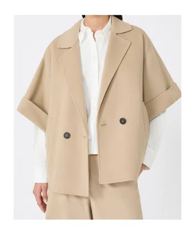 Weekend Max Mara Short Wool Broadcloth Coat