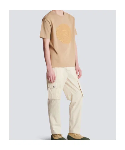 Balmain Embroidered Medallion T-shirt In Neutral