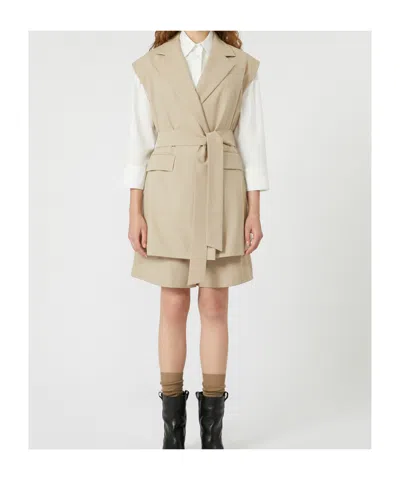 Weekend Max Mara Sleeveless Cotton Crepe Blazer