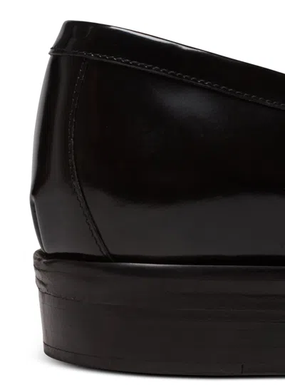 Balmain Sync Glazed Leather Loafers