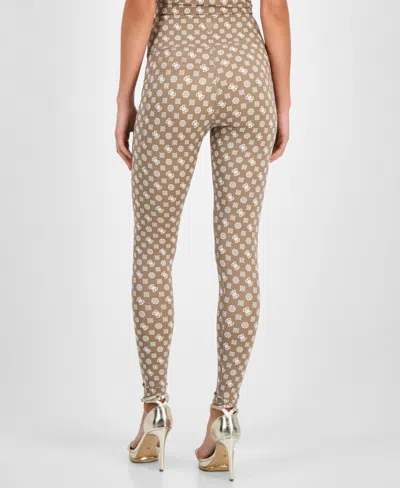 Guess Women's Peony Logo Leggings In Brown