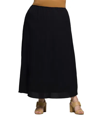 24seven Comfort Apparel Womens Elastic Waist Solid Color Maternity Maxi Skirt