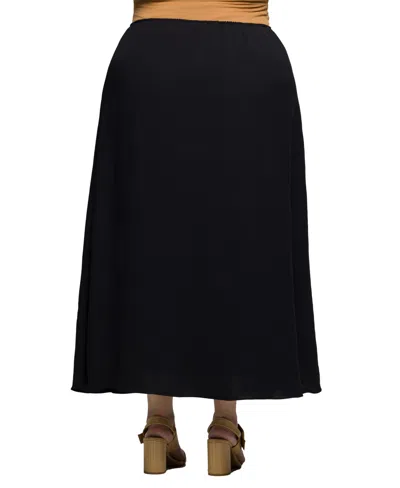 24seven Comfort Apparel Womens Elastic Waist Solid Color Maternity Maxi Skirt