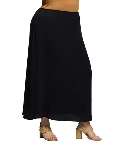 24seven Comfort Apparel Womens Elastic Waist Solid Color Maternity Maxi Skirt