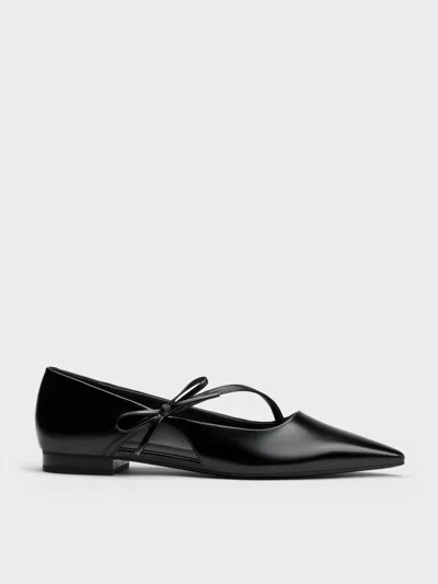 Charles & Keith - Pointed-toe Bow-strap Flats