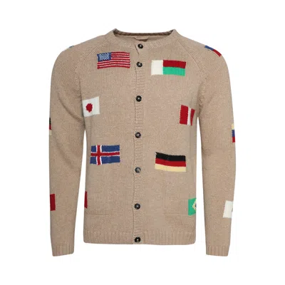 Pre-owned Bode Round The World Cardigan 'tan' | Men's Size M
