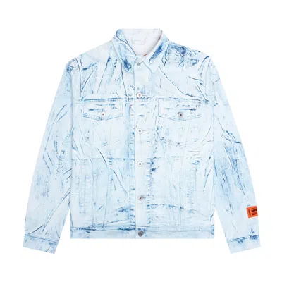 Pre-owned Heron Preston Overdyed Spray Regular Jacket 'blue' | Men's Size M