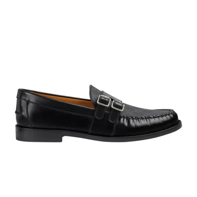 Pre-owned Gucci Buckle Loafer 'gg Monogram - Black' | Men's Size 9
