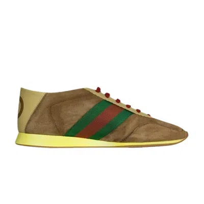 Pre-owned Gucci Rocket Suede Low 'brown' | Men's Size 9.5