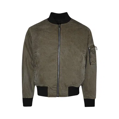 Pre-owned Givenchy Reversible Denim Bomber Jacket 'black/khaki' | Men's Size 52