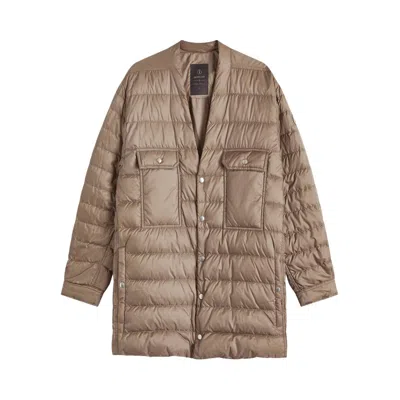 Pre-owned Moncler X Rick Owens Woven Outershirt 'dust' | Tan | Men's Size 46 In Brown