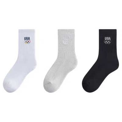 Pre-owned Kith For Team Usa Mid Crew Sock (3 Pack) 'multicolor' | Multi-color | Men's Size Onesize
