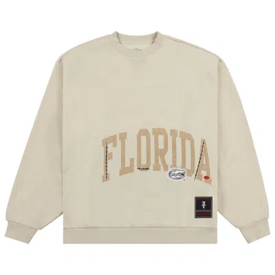 Pre-owned Cactus Jack By Travis Scott X Mitchell & Ness University Of Florida Crewneck 'tan' | Men's Size Xxl
