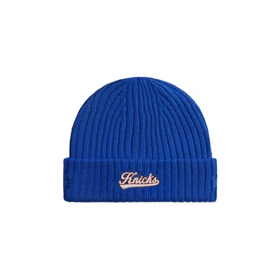 Pre-owned Kith For The New York Knicks Court Vision Beanie 'royal' | Blue | Men's Size Onesize