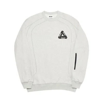 Pre-owned Palace Techie Ferg Crew 'grey Marl' | Men's Size S In Gray