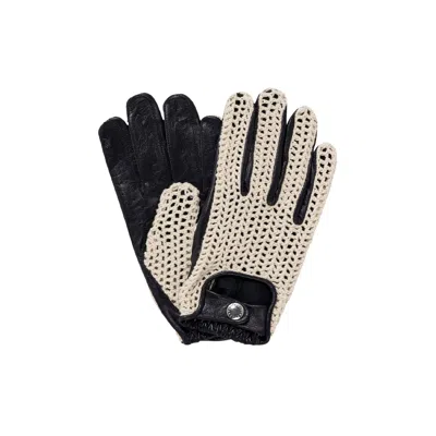 Pre-owned Aimé Leon Dore X Porsche 356 Crochet Driving Gloves 'white' | Multi-color | Men's Size 8