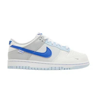 Pre-owned Nike Dunk Low Gs 'just Stitch It -  Hyper Royal' | Cream | Kid's Size 7 In White