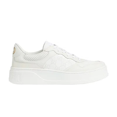 Pre-owned Gucci Gg Canvas Trainer 'white Grey' | Men's Size 9.5
