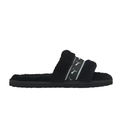 Pre-owned Puma Fluff Remix Slide Jr 'black White' | Kid's Size 6