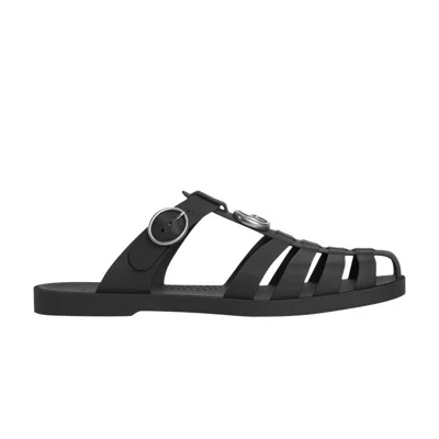 Pre-owned Gucci Mule 'double G - Black' | Men's Size 8