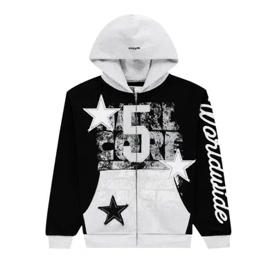 Pre-owned Sp5der Triple 5 Stitch Zip Up 'black' | Men's Size L