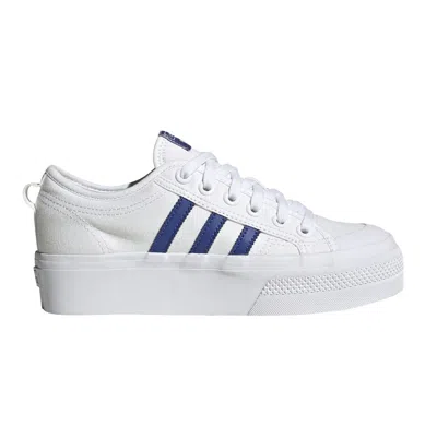 Pre-owned Adidas Originals Adidas Wmns Nizza Platform 'white Semi Lucid Blue' | Women's Size 10
