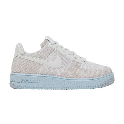 Pre-owned Nike Air Force 1 Crater Flyknit Gs 'white Chambray Blue' | Cream | Kid's Size 3.5