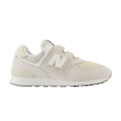 Pre-owned New Balance 574 Hook & Loop Little Kid 'moonbeam Bone' | Cream | Kid's Size 10.5 In White