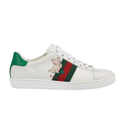 Pre-owned Gucci Wmns Ace 'kitten' | White | Women's Size 36.5