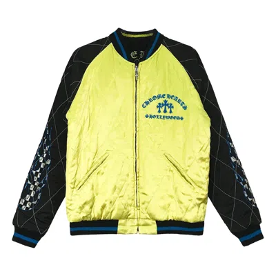 Pre-owned Chrome Hearts Matty Boy Flaming Youth Reversible Bomber Jacket 'black/yellow' | Multi-color | Men's