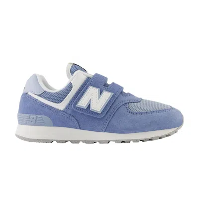 Pre-owned New Balance 574 Hook & Loop Little Kid Wide 'mercury Blue' | Kid's Size 13