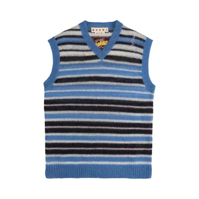 Pre-owned Marni Round Neck Sweater 'blue/lilac' | Men's Size 50