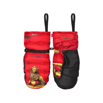 Pre-owned Supreme Featherweight Down Mittens 'lions' | Red | Men's Size M