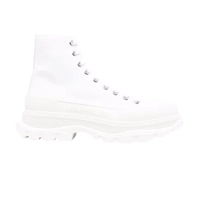 Pre-owned Alexander Mcqueen Tread Slick Boots 'white' | Men's Size 43