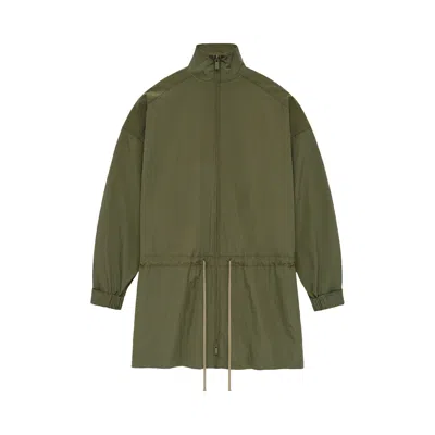 Pre-owned Essentials Fear Of God  Ripstop Mockneck Anorak 'military' | Green | Men's Size S