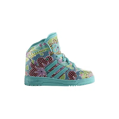 Pre-owned Adidas Originals Adidas Jeremy Scott X Instinct Hi Floral Infant | Blue | Infant Size 10