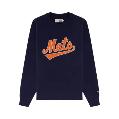 Pre-owned Aimé Leon Dore X New York Mets Chainstitch Crewneck Sweatshirt 'eclipse' | Blue | Men's Size Xl