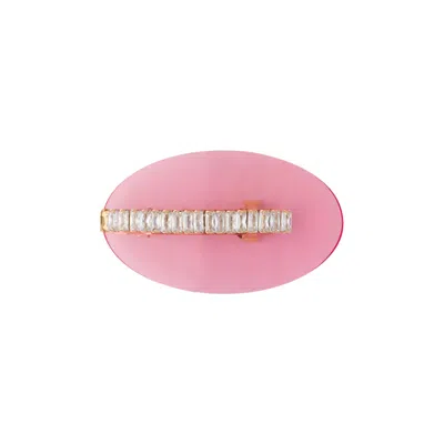 Pre-owned Miu Miu Plexiglass Hair Clip 'fuchsia/gold' | Pink | Women's Size Onesize