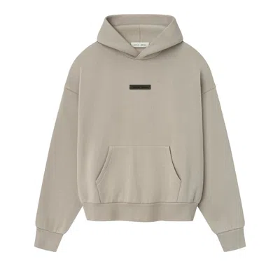 Pre-owned Essentials Fear Of God  Classic Fleece Hoodie 'timber' | Cream | Men's Size L