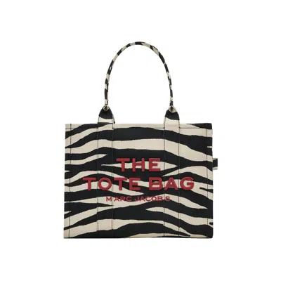 Pre-owned Marc Jacobs Zebra Canvas Large Tote Bag 'black/white' | Women's Size Onesize
