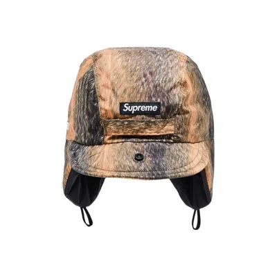 Pre-owned Supreme Gore-tex Ear Flap Camp Cap 'fur Print' | Tan | Men's Size S/m