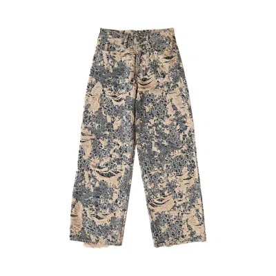 Pre-owned Acne Studios 1981 Fit Denim Distressed Monogram Jeans 'mid Blue' | Men's Size S