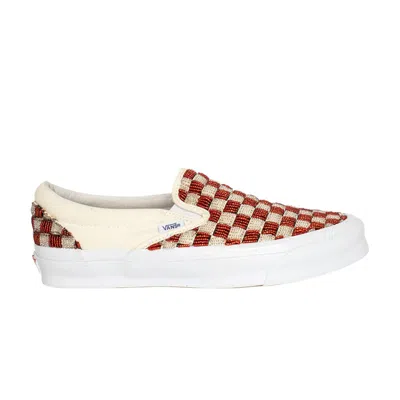 Pre-owned Vans One Block Down X Classic Slip-on Lx 'dog Days - Bonfire' | Red | Men's Size 8