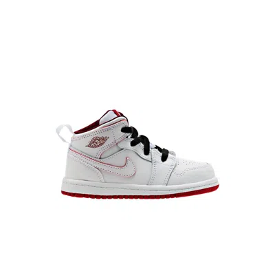 Pre-owned Air Jordan 1 Retro Mid Td 'white Red' | Infant Size 9