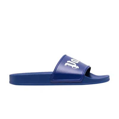 Pre-owned Palm Angels Pool Slider 'blue' | Men's Size 39
