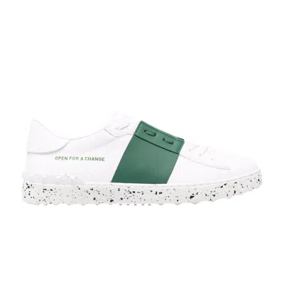 Pre-owned Valentino Garavani Valentino Valentino Open Sneaker 'open For A Change - White Green' | Men's Size 43