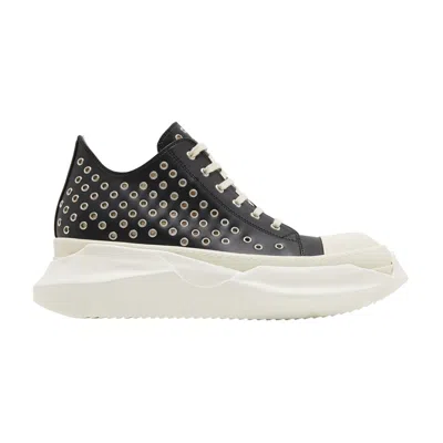 Pre-owned Rick Owens Edfu Drkshdw Vegan Leather Eyelet Abstract Low 'black Milk' | Men's Size 40.5
